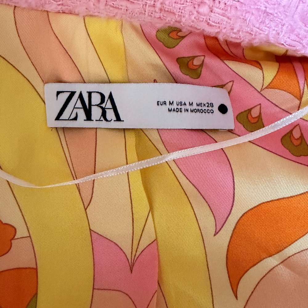 Zara Multicolor Blazer with Pink and Yellow Accents